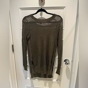 Banana Republic Open Knit Olive Green Sweater